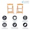 Flash Furniture Natural Wood Folding Chair, PK2 2-XF-2903-NAT-WOOD-GG - alternate 8